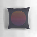 Minimalist linear light pillow with vibrant gradient design