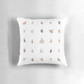 A throw pillow featuring a simple line drawing of a hand with the middle finger raised.
