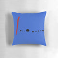 Bleu II - Joan Miró inspired minimalist abstract geometric pillow