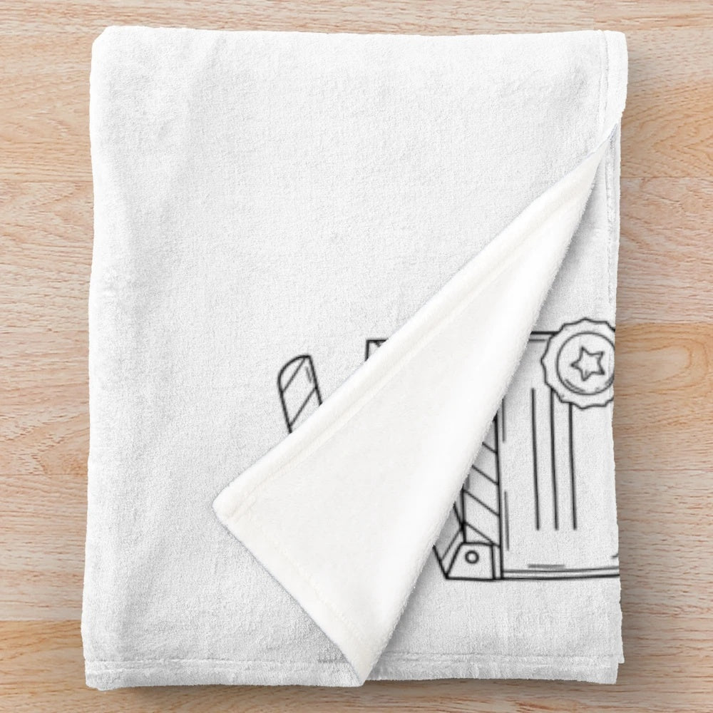 Minimalist movie clapper board plush blanket