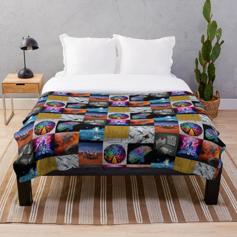 Minimalist MUSE Discography Collage Plush Blanket