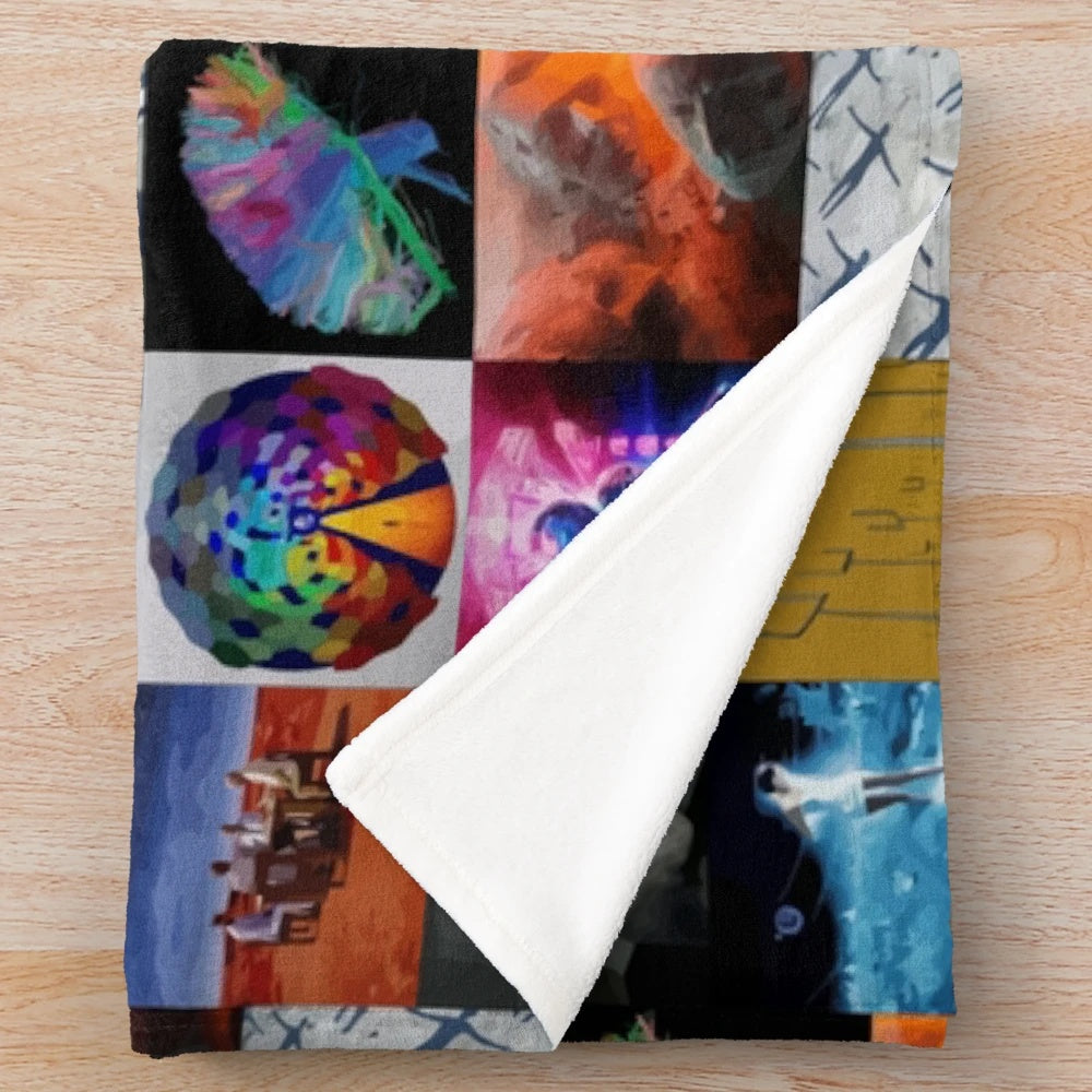 Minimalist MUSE Discography Collage Plush Blanket