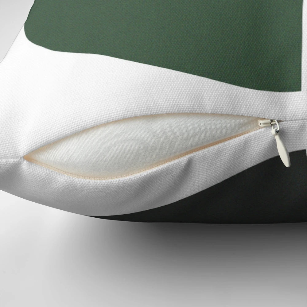 A minimalist, natural, and bold pillow that adds a modern touch to any room.
