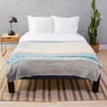 Minimalist ocean print plush blanket