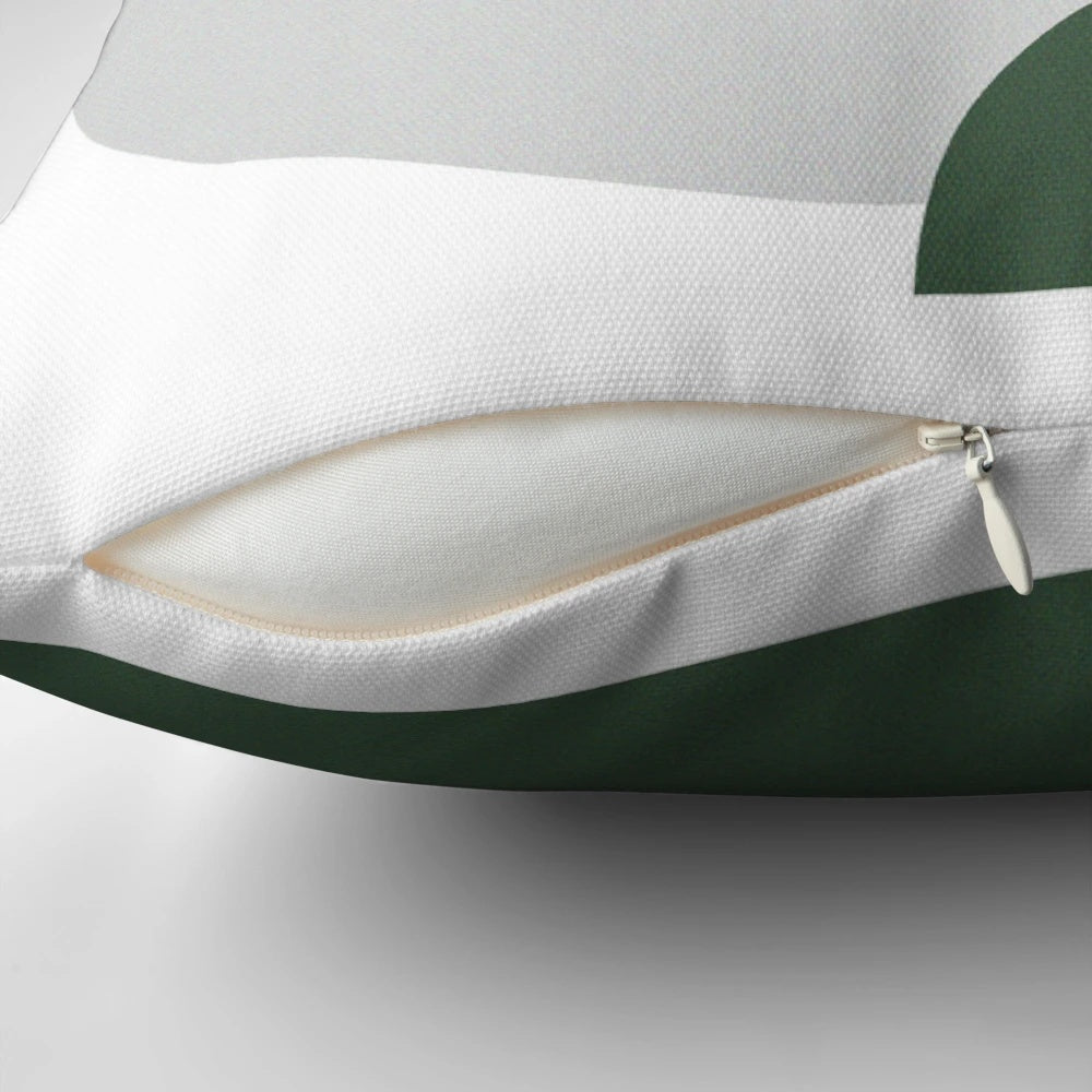Minimalist pillow with a bold, natural geometric design