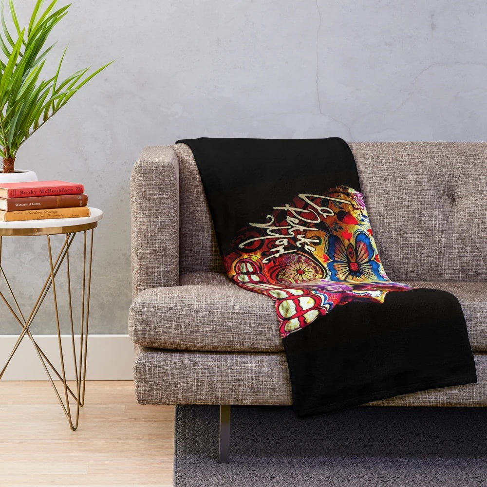 Minimalist plush blanket featuring the album la petite mort