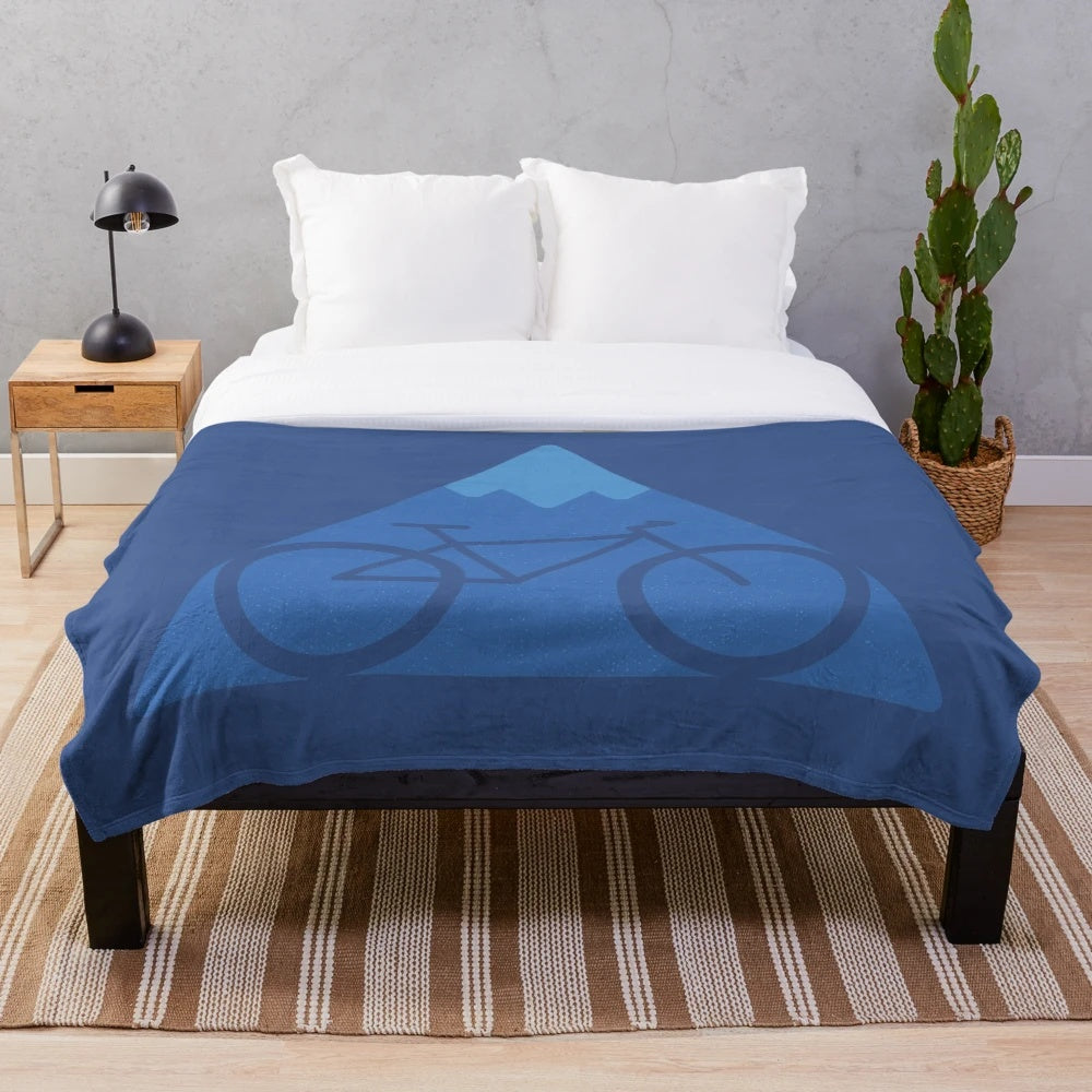 Minimalist plush blanket for outdoor adventure enthusiasts