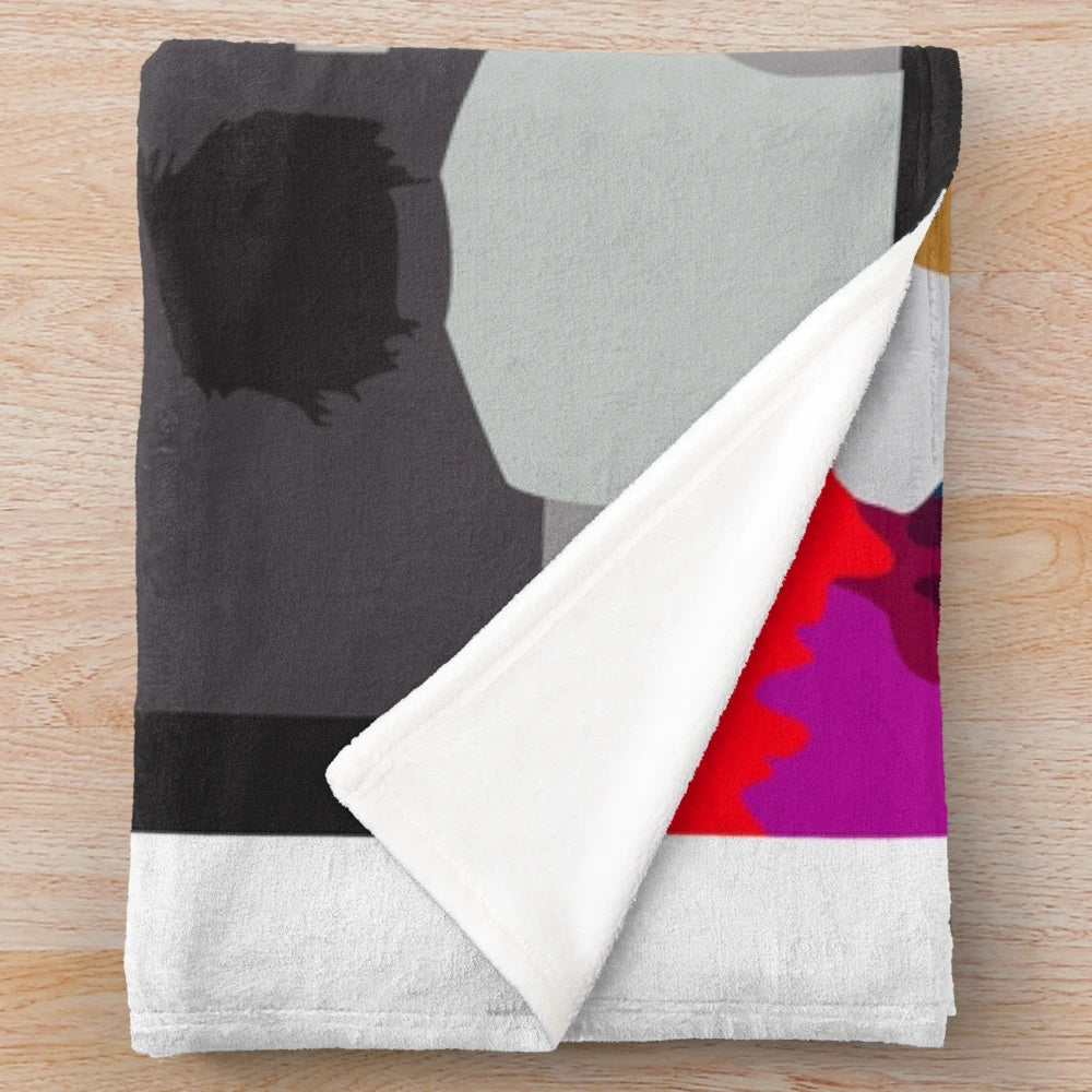 Minimalist plush blanket featuring J. Cole album artwork