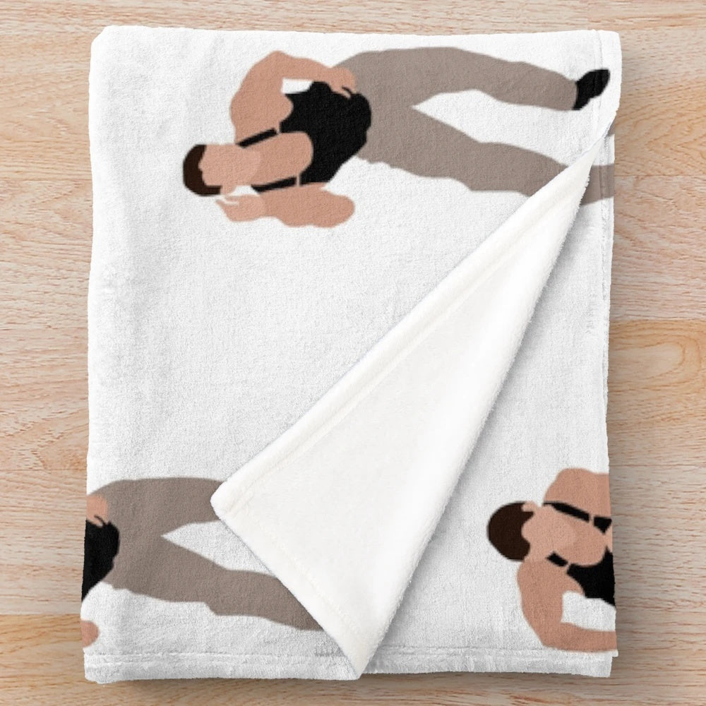 Minimalist plush blanket featuring JCVD's 'Safety Dance' from the 1989 film