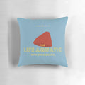 Minimalist poster pillow featuring a design inspired by the Wes Anderson film "The Life Aquatic with Steve Zissou" and starring Bill Murray as Steve Zissou.