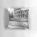 Minimalist Rome Italy Travel Pillow with Iconic Colosseum Landmark Design