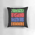 Minimalist South Park Characters Pillow with Iconic Cartoon Faces of Eric Cartman, Kyle Broflovski, Kenny McCormick, and Stan Marsh