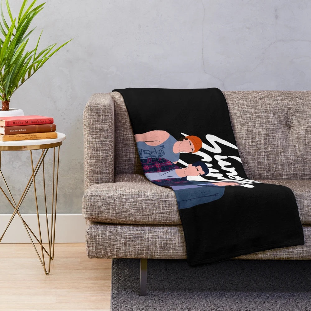 Sunset Curve Minimalist Plush Blanket, Julie and the Phantoms Inspired Soft Throw