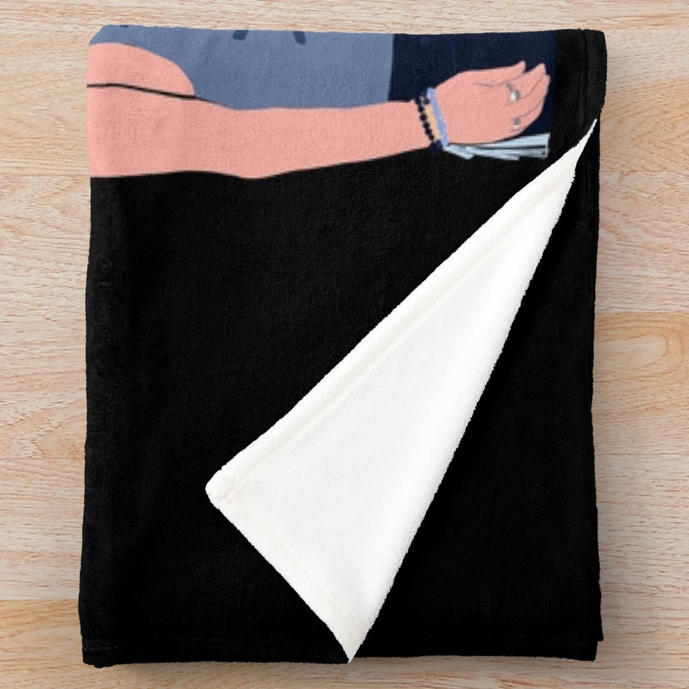 Sunset Curve Minimalist Plush Blanket, Julie and the Phantoms Inspired Soft Throw