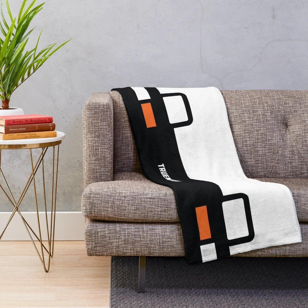 Soft and cozy plush blanket featuring a minimalist design of the iconic Toyota AE86 Trueno car from the anime Initial D
