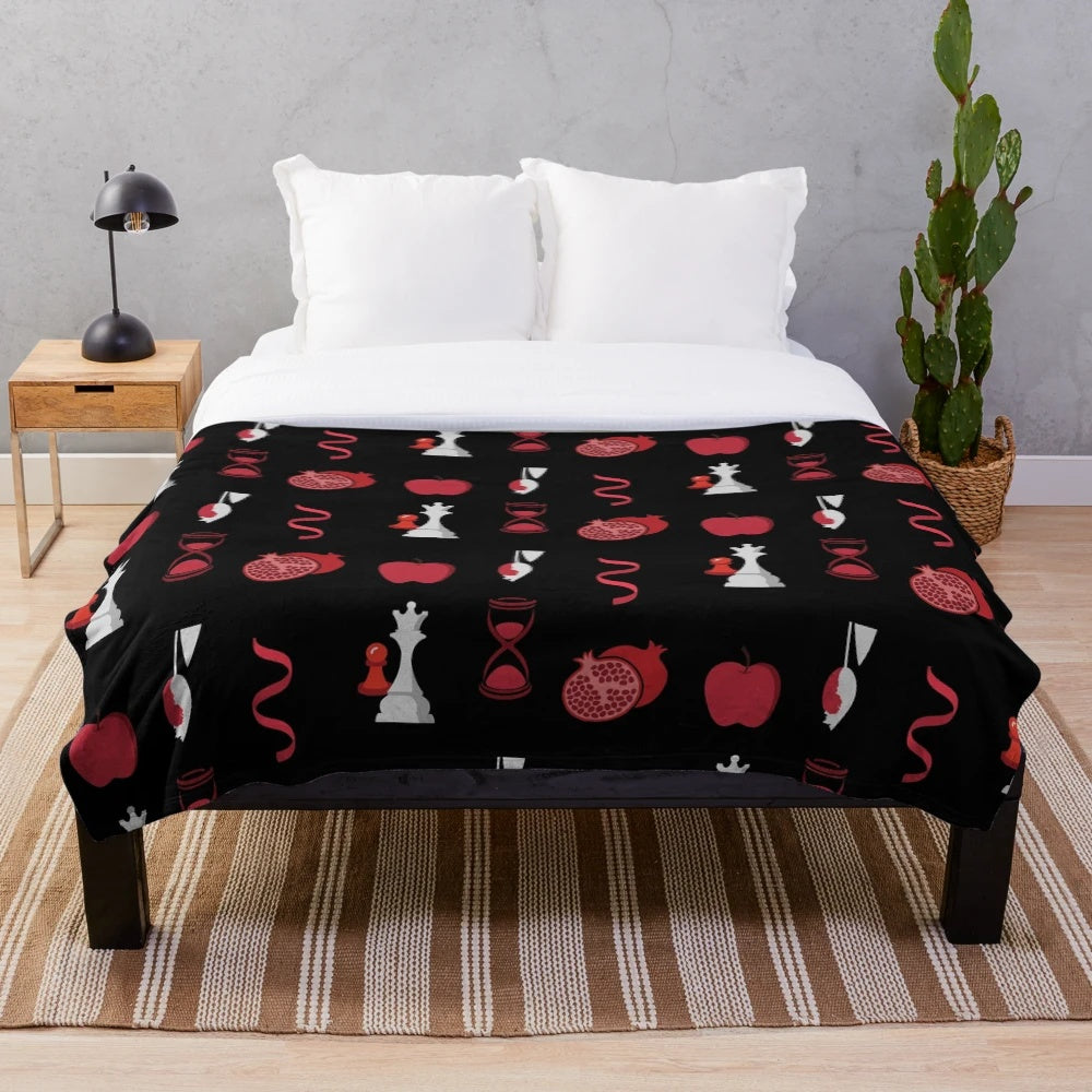 Twilight book cover inspired minimalist plush blanket