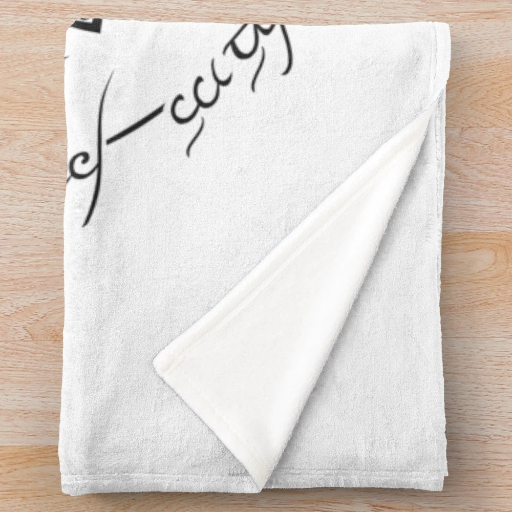 Minimalist white tree plush blanket