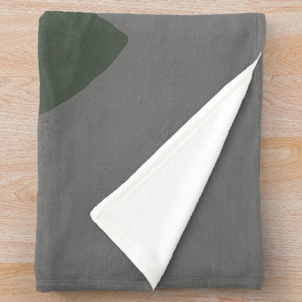 Minimalistic plush blanket featuring the character Nagito Komaeda from the Danganronpa video game series