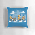 Vibrant Minions Pillow inspired by the Beatles, a playful pop culture home decor piece