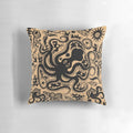 Minoan-inspired decorative pillow featuring a marine-themed pottery pattern with octopus design