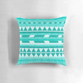 Mint green, aztec-patterned decorative throw pillow for modern, bohemian home decor
