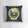 Miraculous Ladybug-inspired decorative pillow featuring the character Cat Noir