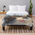 Mirage CSGO watercolor poster plush blanket with gaming map design