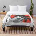 Misato Katsuragi inspired plush blanket with anime character artwork