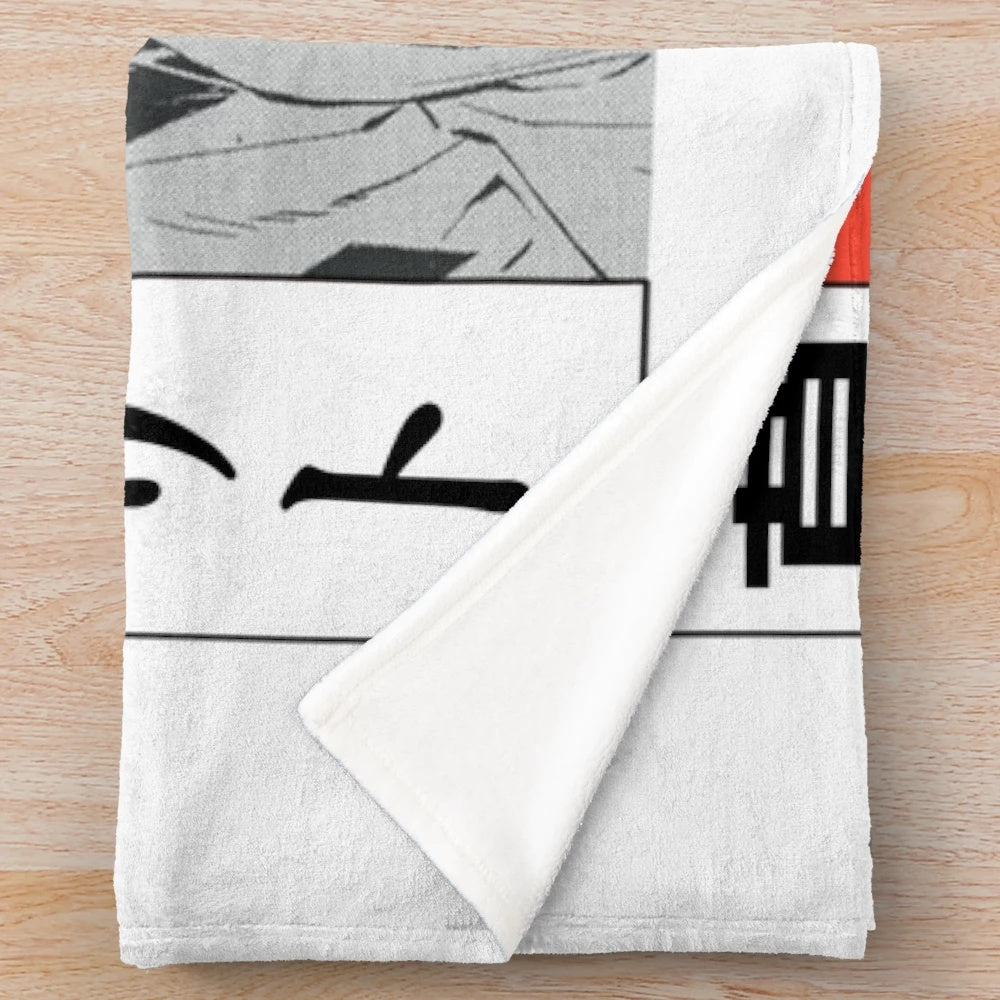 Misato Katsuragi inspired plush blanket with anime character artwork