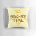 Mischief Time Pillow featuring Hermes' Caduceus symbol and ancient Greek design