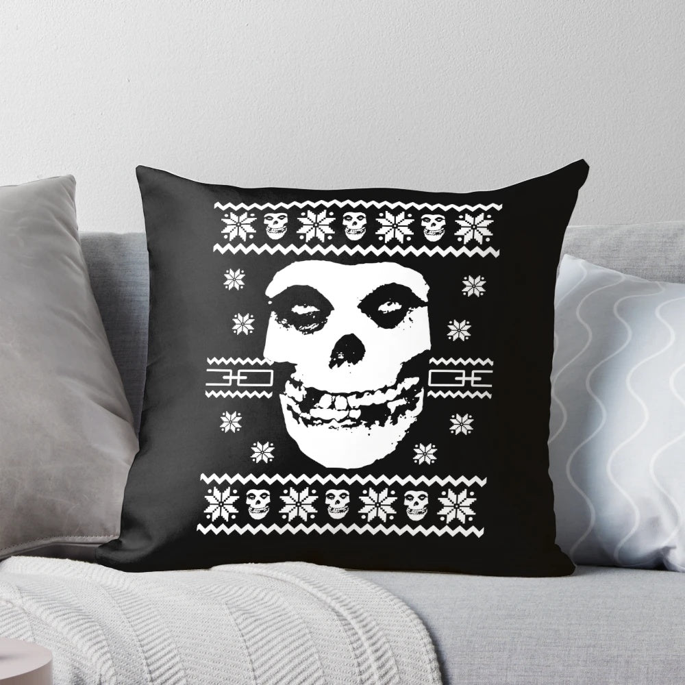 Misfits Crimson Ghost Punk Rock Christmas Jumper Decorative Pillow