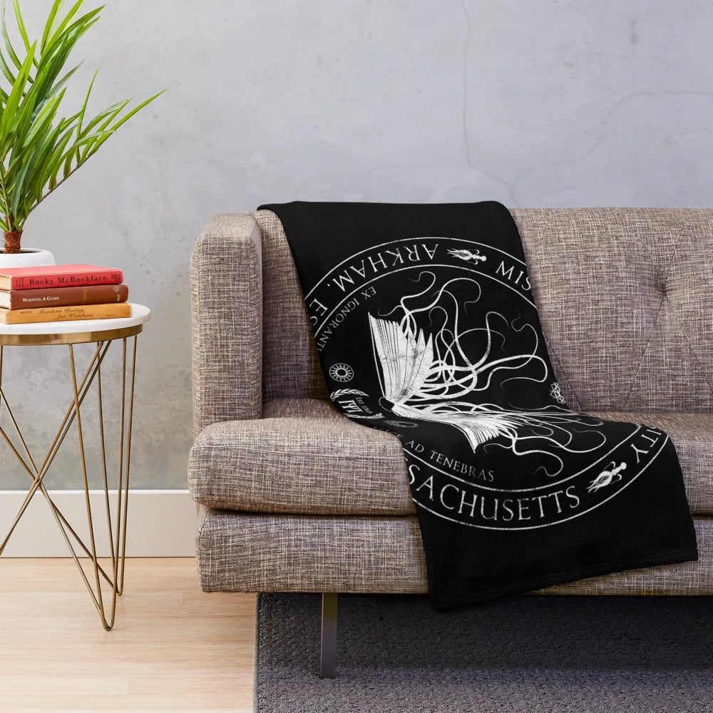 Miskatonic University Plush Blanket with Cthulhu Inspired Design