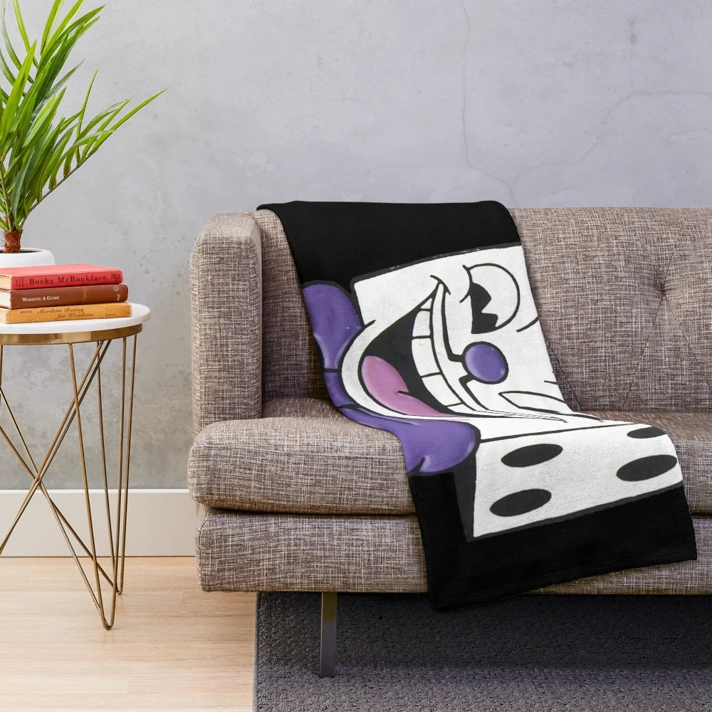 Mister Dice cartoon plush blanket