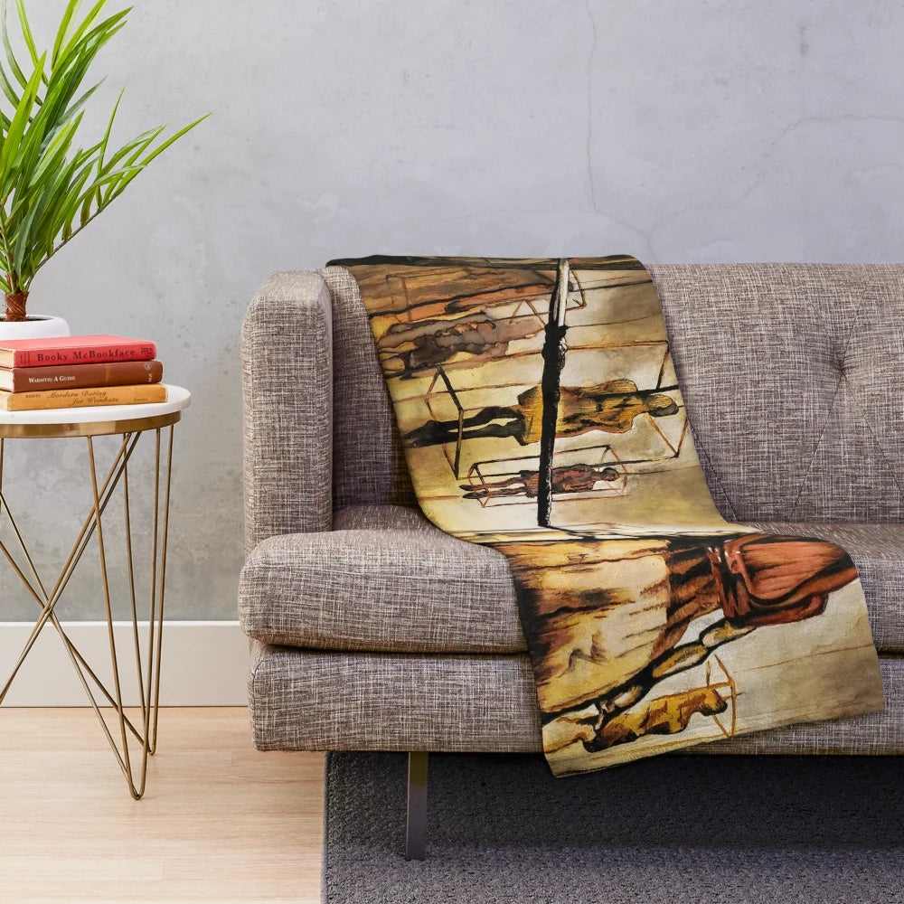 Misty Day Inspired Plush Blanket featuring Pyramid Head Art