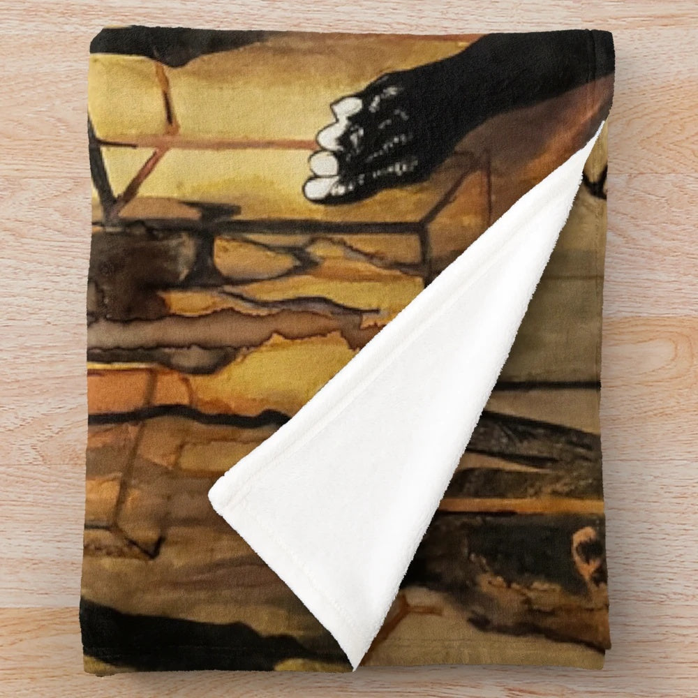 Misty Day Inspired Plush Blanket featuring Pyramid Head Art
