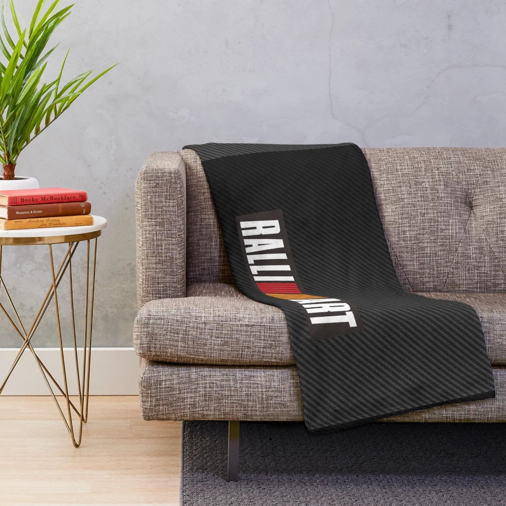 Mitsubishi Ralliart-inspired carbon fiber plush blanket