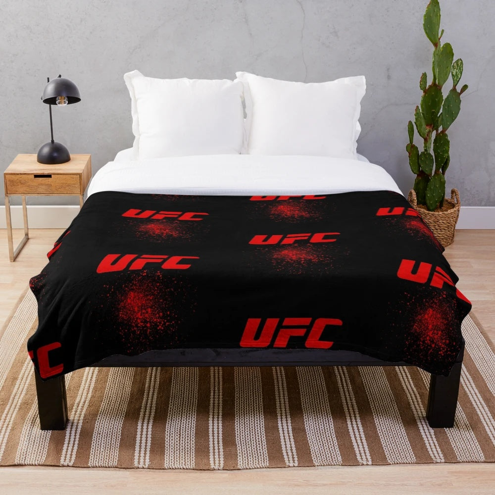 MMA Inspired Plush Blanket with UFC, Boxing, and Fighting Designs