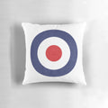 Mod 60s Pop Art Target Pillow featuring a bold and colorful design inspired by the iconic mod fashion and pop art styles of the 1960s.