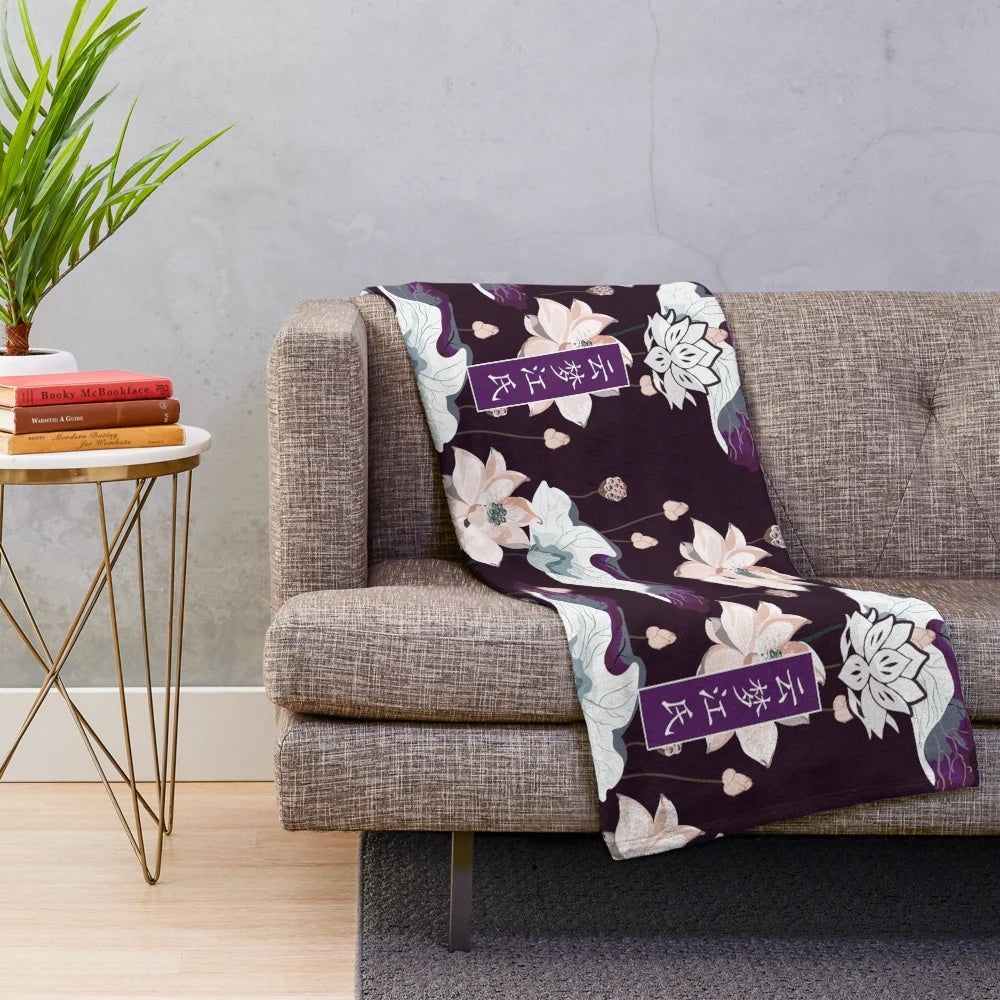 Modao Zushi inspired plush blanket featuring characters from The Untamed