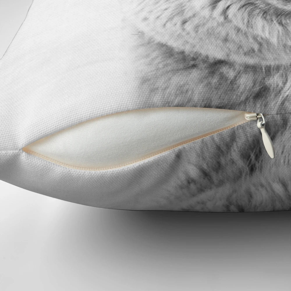 Soft, minimalist alpaca pillow for a modern nursery or child's room