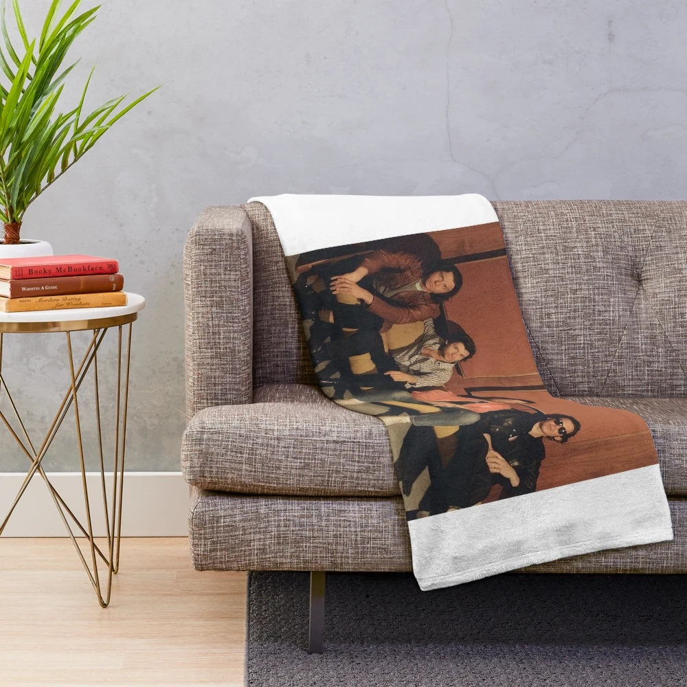 Soft and cozy plush blanket with Arctic Monkeys inspired design