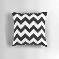 Black and white chevron striped decorative pillow for modern home decor