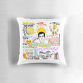 Decorative pillow featuring humorous quotes from the character Phil Dunphy from the TV show Modern Family