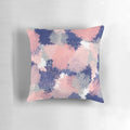 Modern navy and blush abstract brush stroke print accent pillow