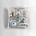 Modernist-inspired pillow featuring Birmingham's cityscape and skyline