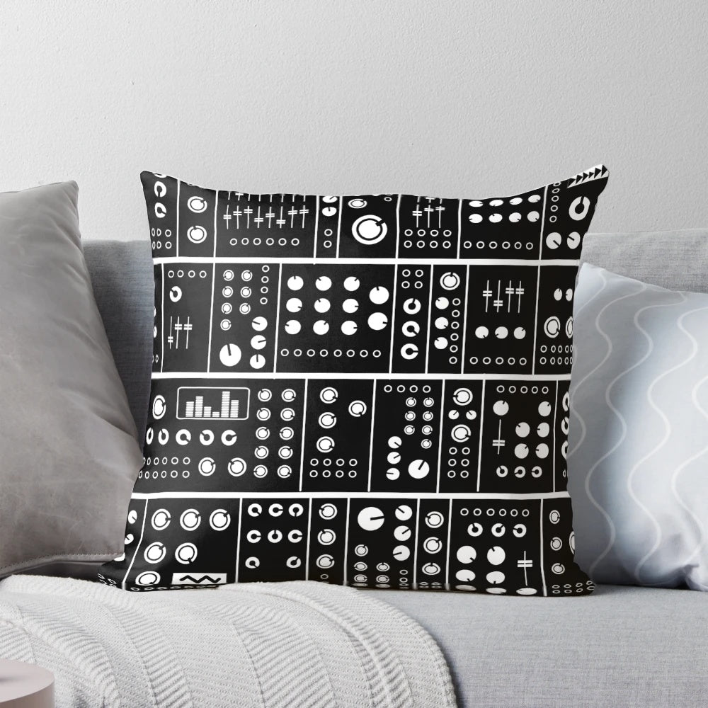 Modular synthesizer pillow for electronic music producers and musicians