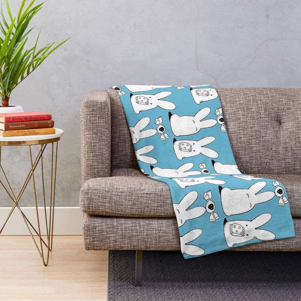 Mokke-inspired plush blanket featuring Toilet-Bound Hanako-kun characters