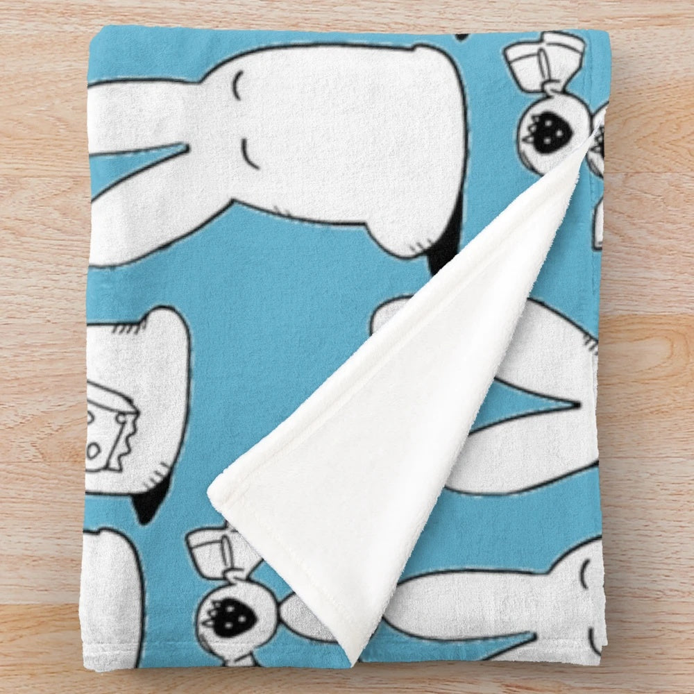 Mokke-inspired plush blanket featuring Toilet-Bound Hanako-kun characters