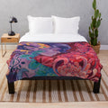 Mollymauk Tealeaf inspired plush blanket with the eyes never shut design