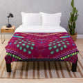 Mollymauk Tealeaf inspired plush blanket with embroidered design